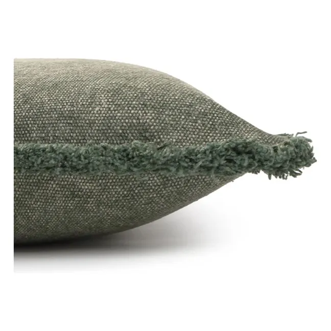 Cojín cuadrado encalado | Verde Oscuro