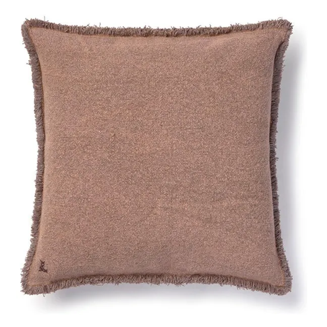 Stonewashed rectangular cushion | Pink