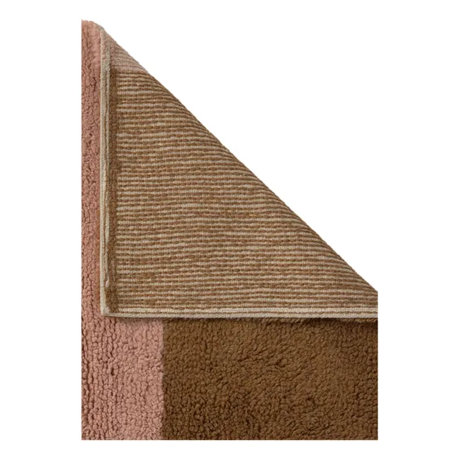 Wool runner carpet Chroma | Coral