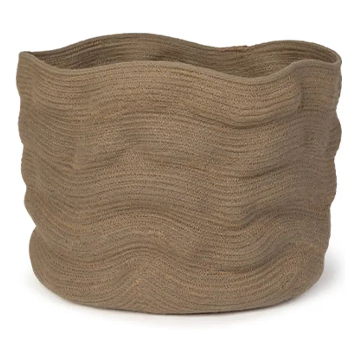 Lorena Canals Brown Stonewashed Storage Basket