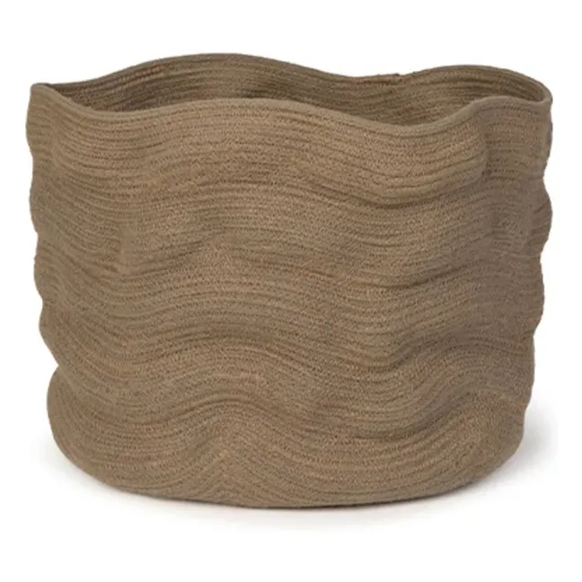 Stonewashed storage basket | Brown
