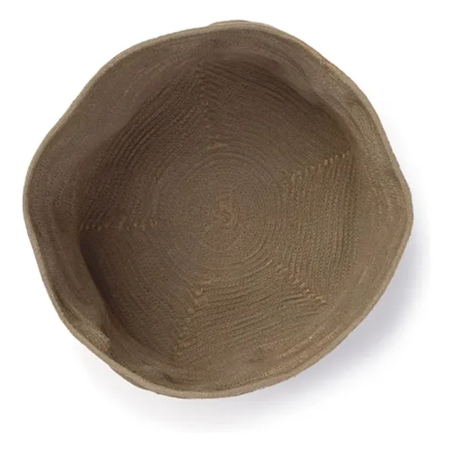 Stonewashed storage basket | Brown