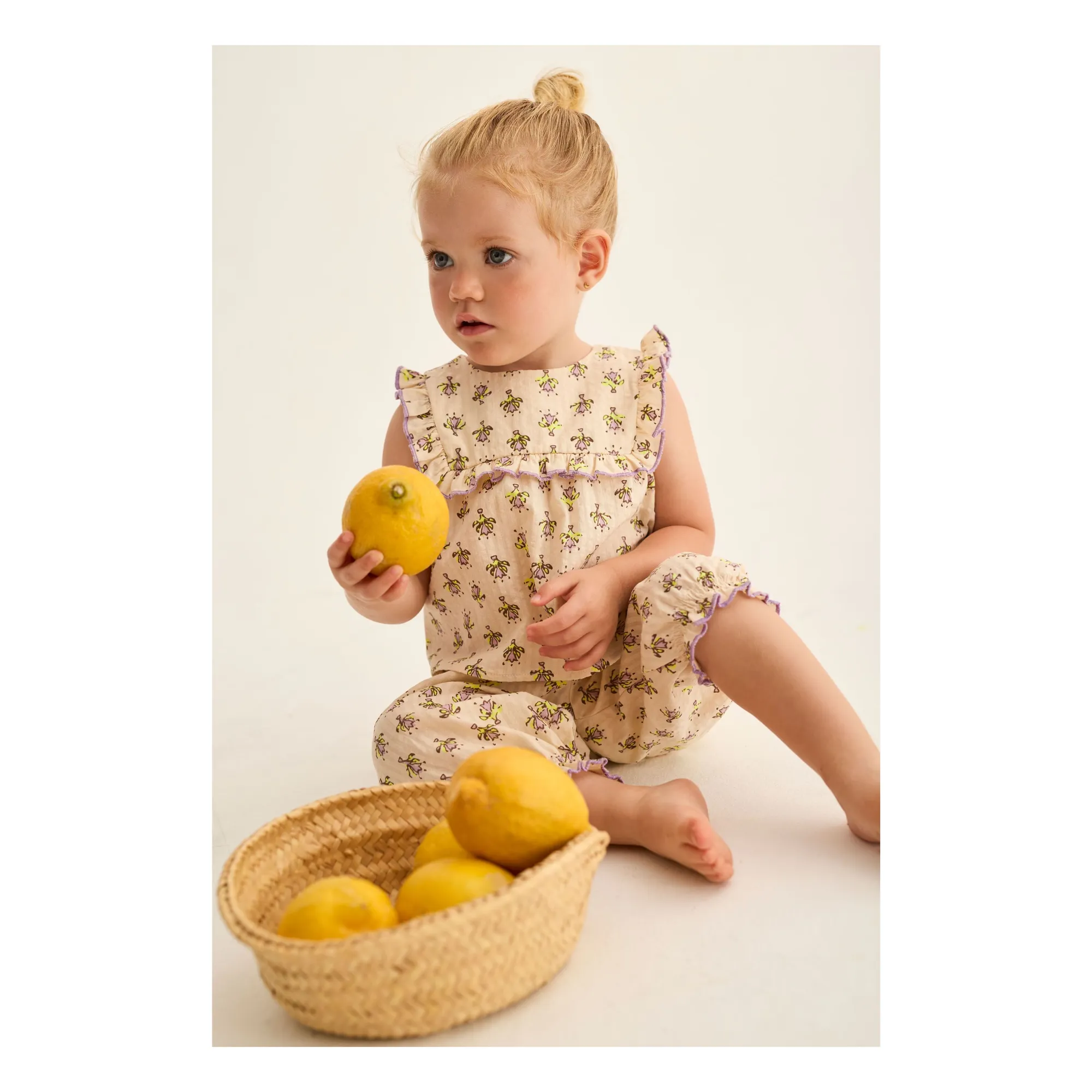 Top Ari Fleuri Coton Bio | Lavande- Image produit n°1