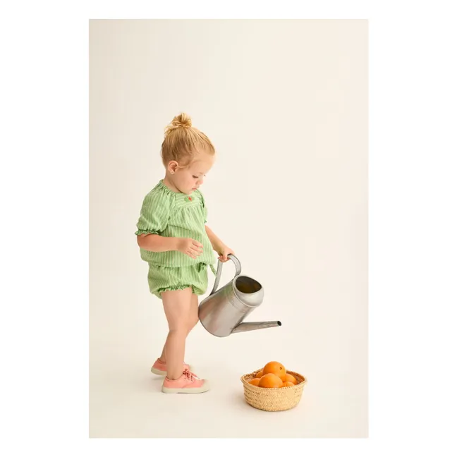 Blouse Amapola Rayée | Vert prairie