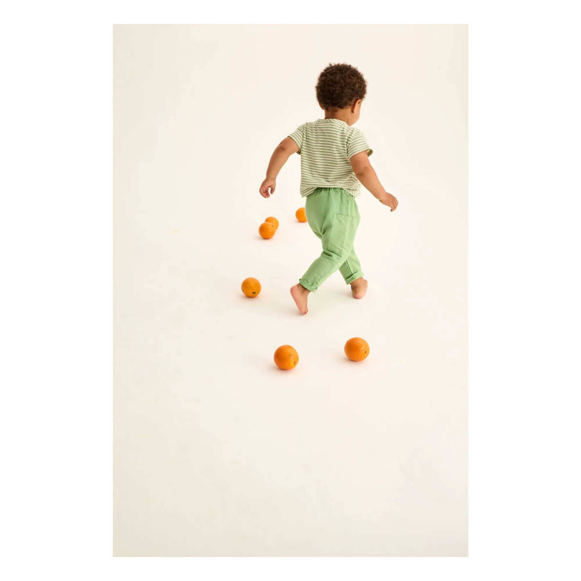 T-shirt Alan Rayé Bébé | Vert prairie- Image produit n°4