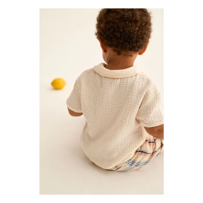 Abel Camicia in garza di cotone | Avorio