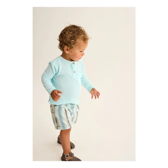 Kurta Iago Cotton gauze | Aqua