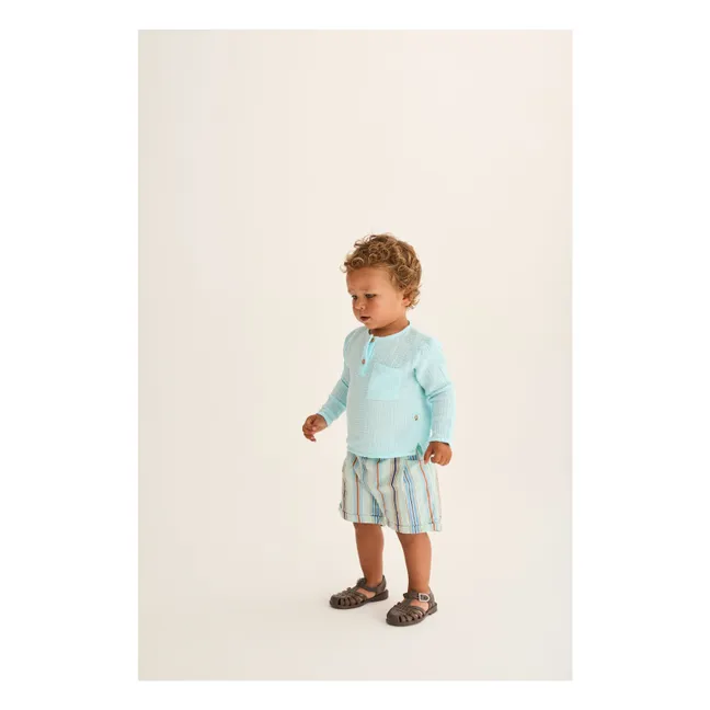 Kurta Iago Cotton gauze | Aqua