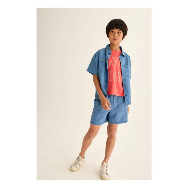 Denim Wolf Bermuda shorts | Blue