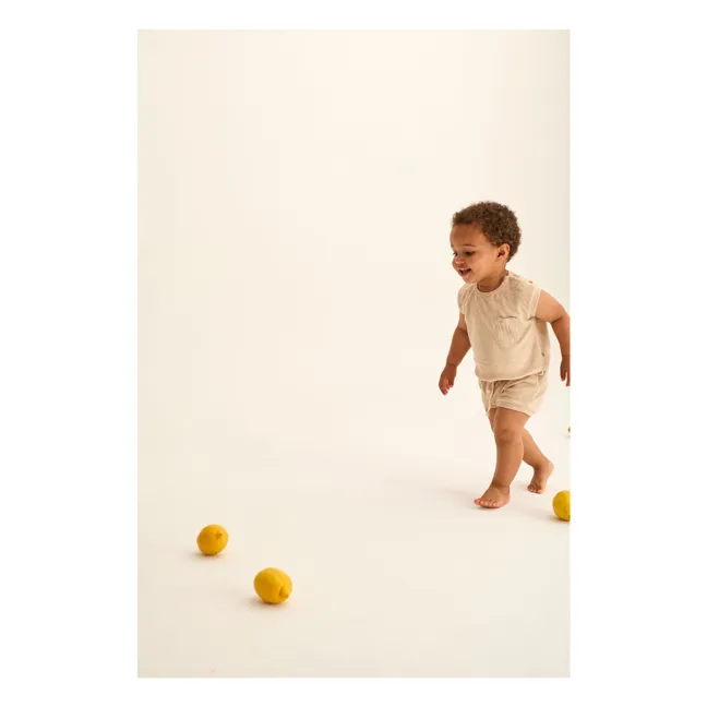 Pantalones cortos de rizo Rowan | Beige