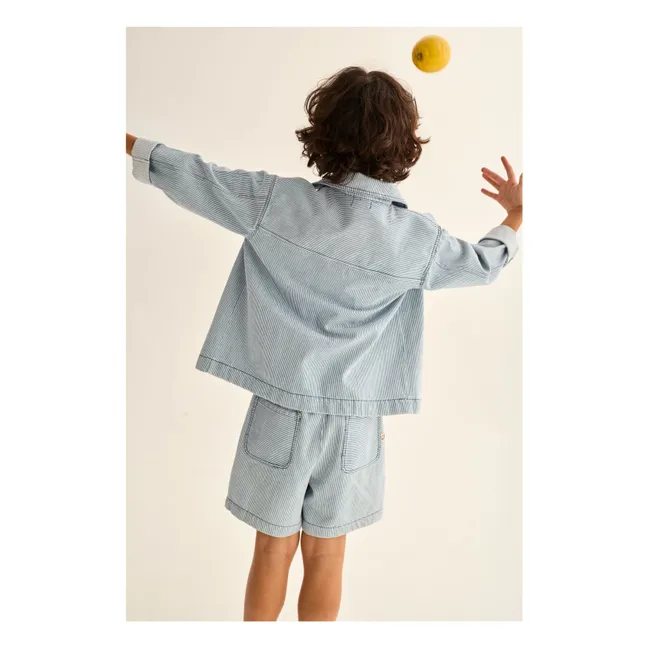 Sobrecamisa Denim Ridge Stripe | Azul Claro