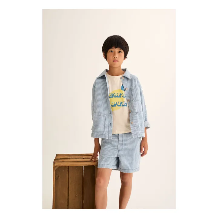 Sobrecamisa Denim Ridge Stripe | Azul Claro- Imagen del producto n°1