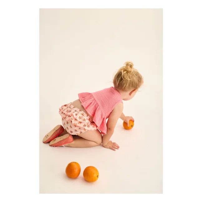 Top Posy Gaze de Coton | Rose bonbon