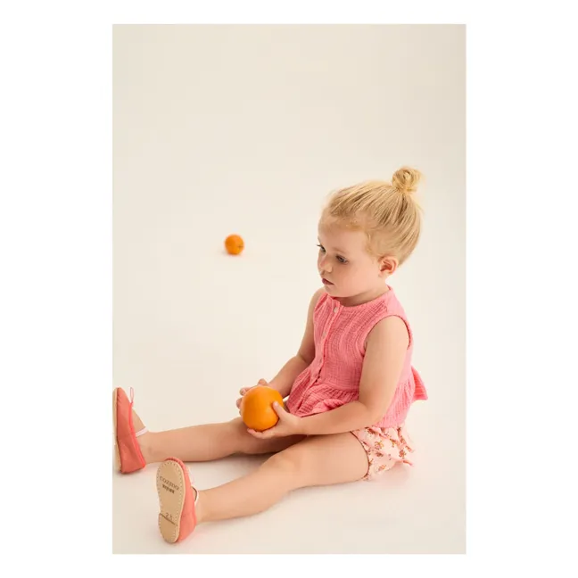 Top Posy Gaze de Coton | Rose bonbon