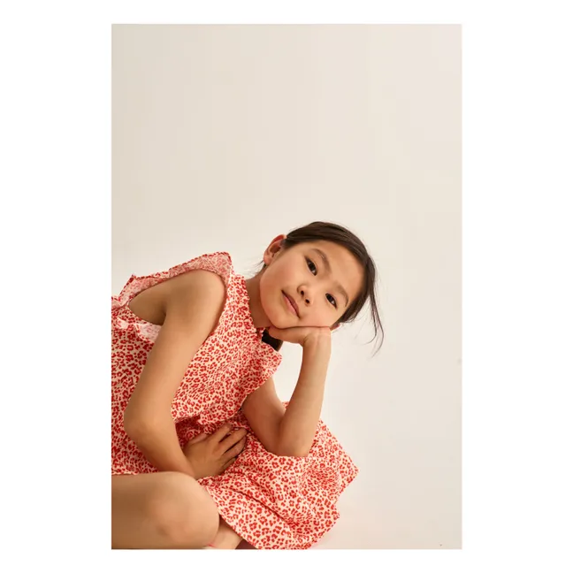 Perla Leopard Dress | Red