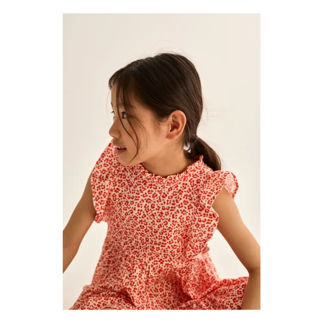 Perla Leopard Dress | Red