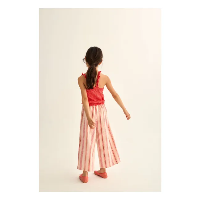 Débardeur Lily Pointelle Fibres Recyclées | Rouge