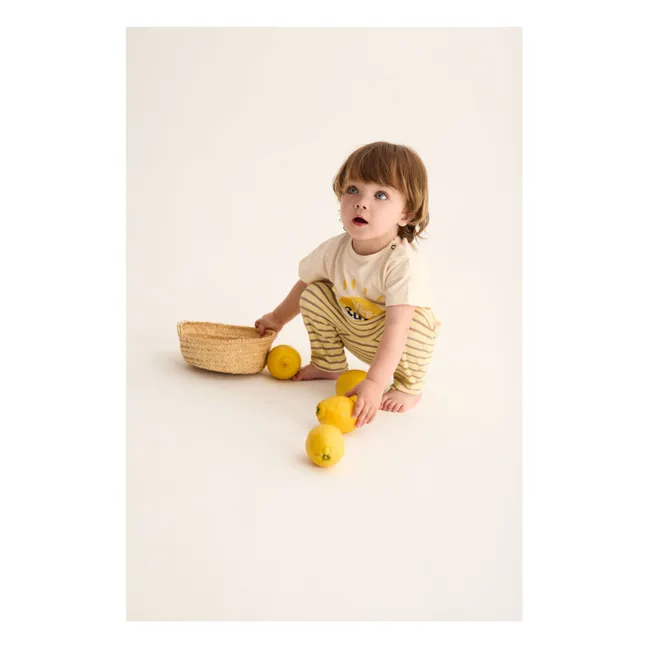 Legging Jasper Rayé Eponge | Jaune