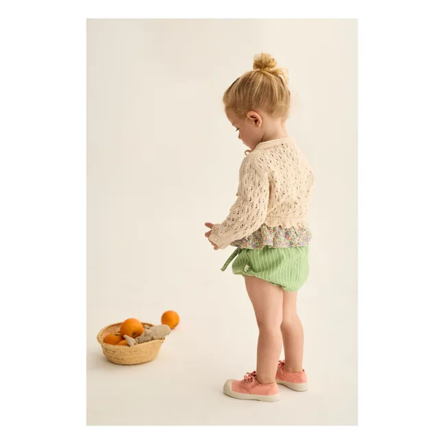 Chaqueta de punto Ivy Pointelle de fibra reciclada | Marfil