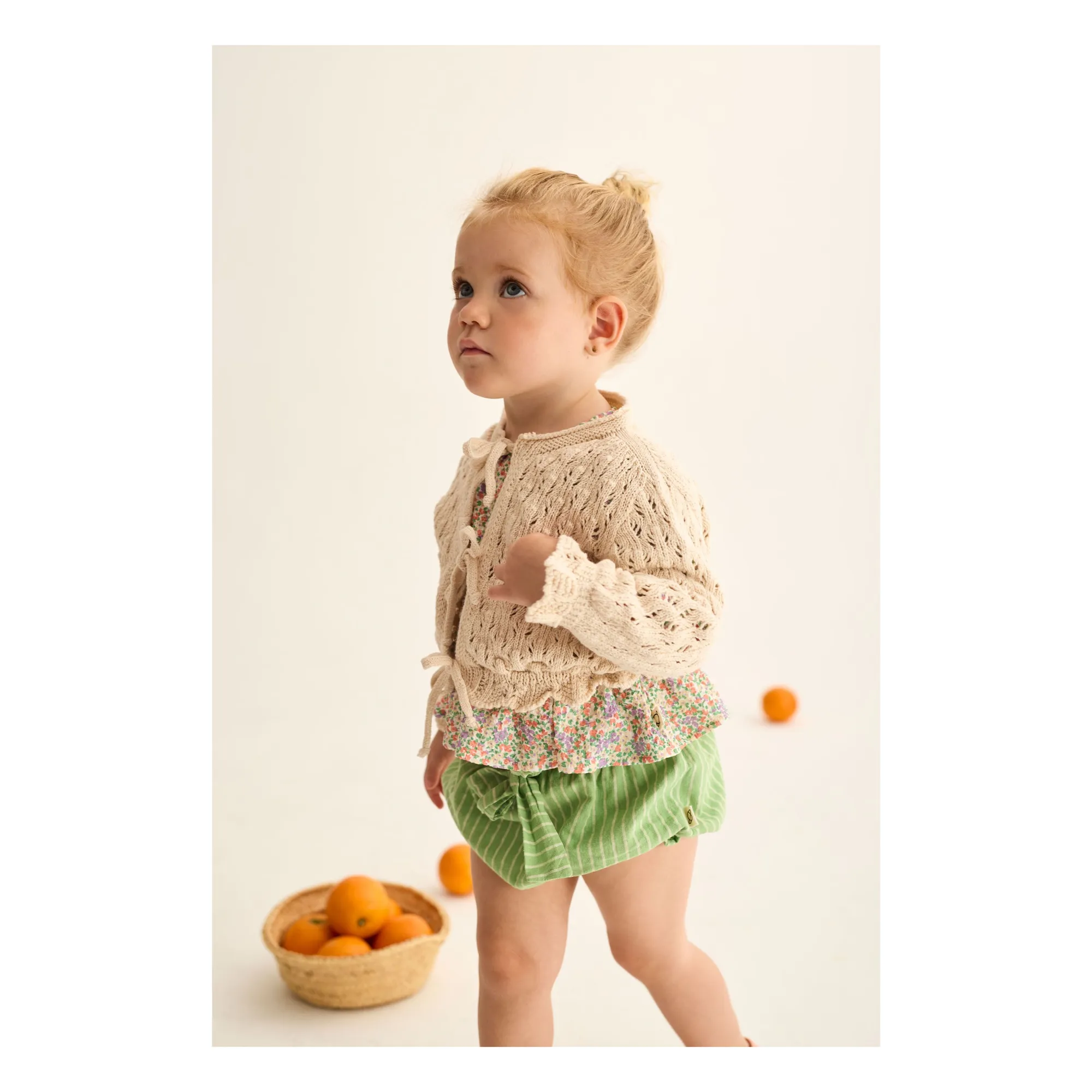 Cardigan Ivy Pointelle Fibres Recyclées | Ivoire- Image produit n°2