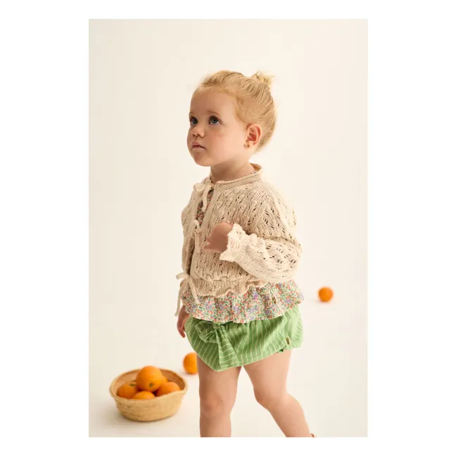 Chaqueta de punto Ivy Pointelle de fibra reciclada | Marfil