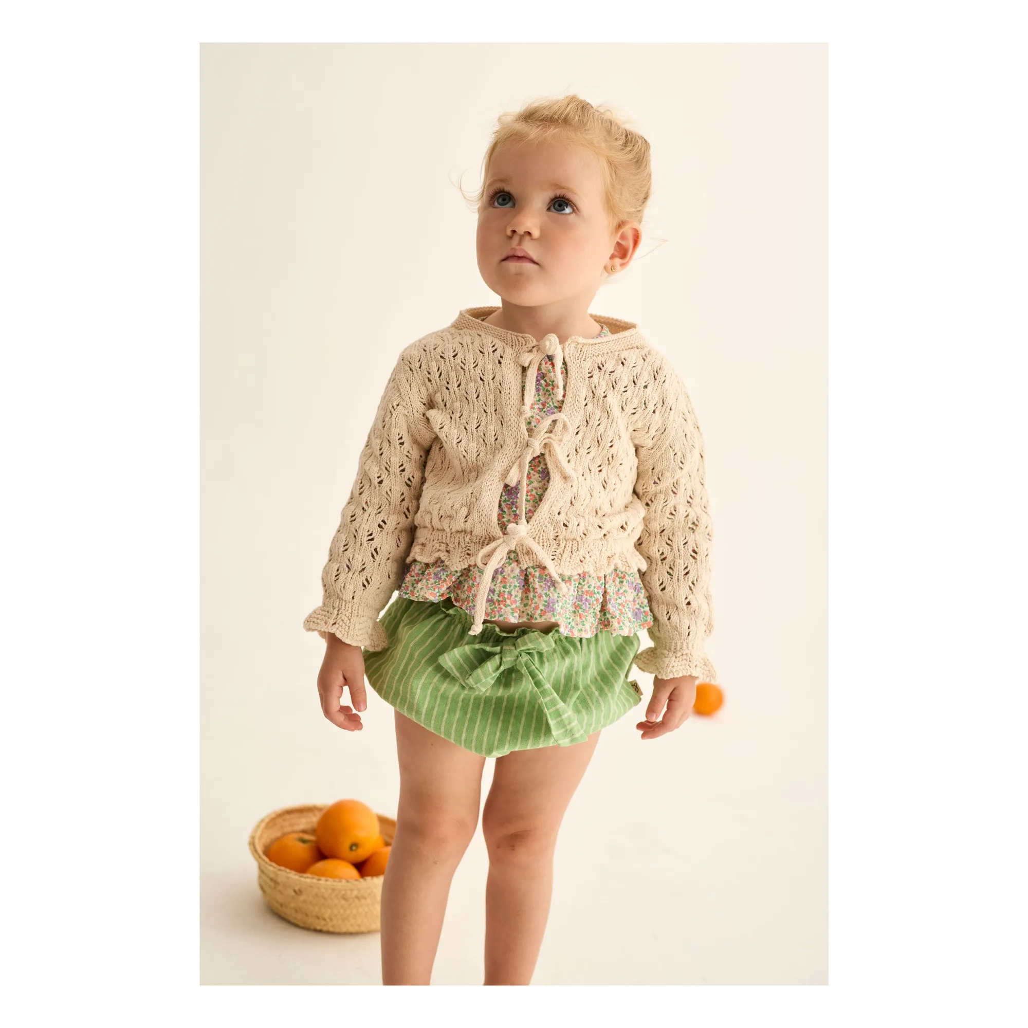 Cardigan Ivy Pointelle Fibres Recyclées | Ivoire- Image produit n°1