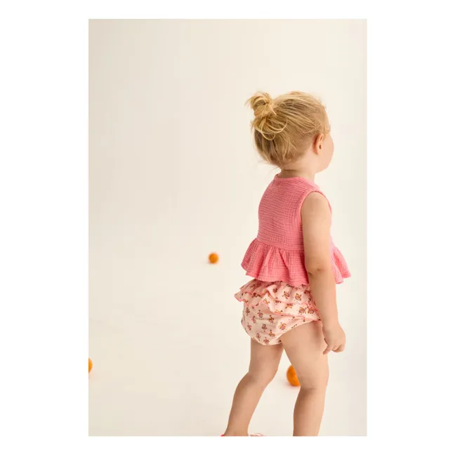 Bloomer Ines Fleuri Coton Bio | Rose poudré