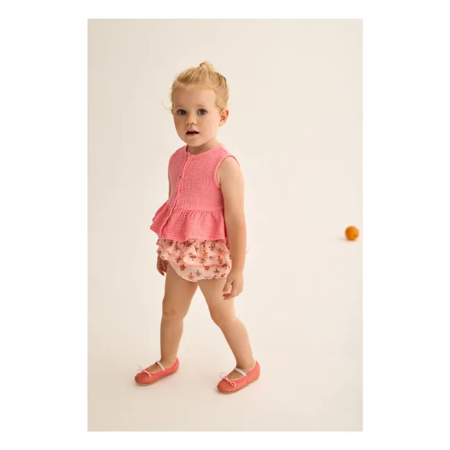 Bloomer Ines Fleuri Coton Bio | Rose poudré