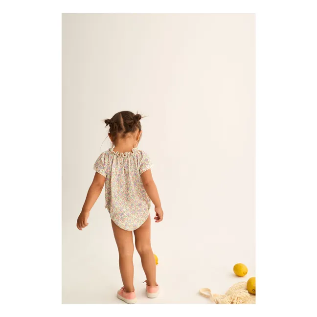 Barboteuse Holly Fleurie | Ecru