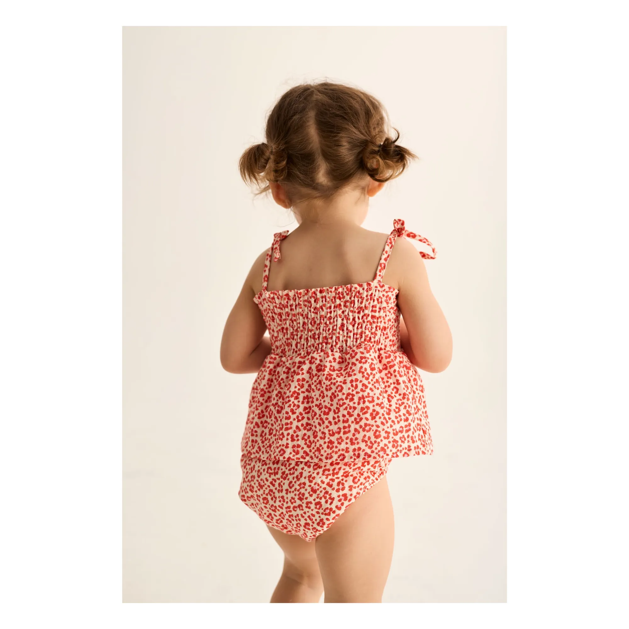 Barboteuse Granny Léopard | Rouge- Image produit n°6