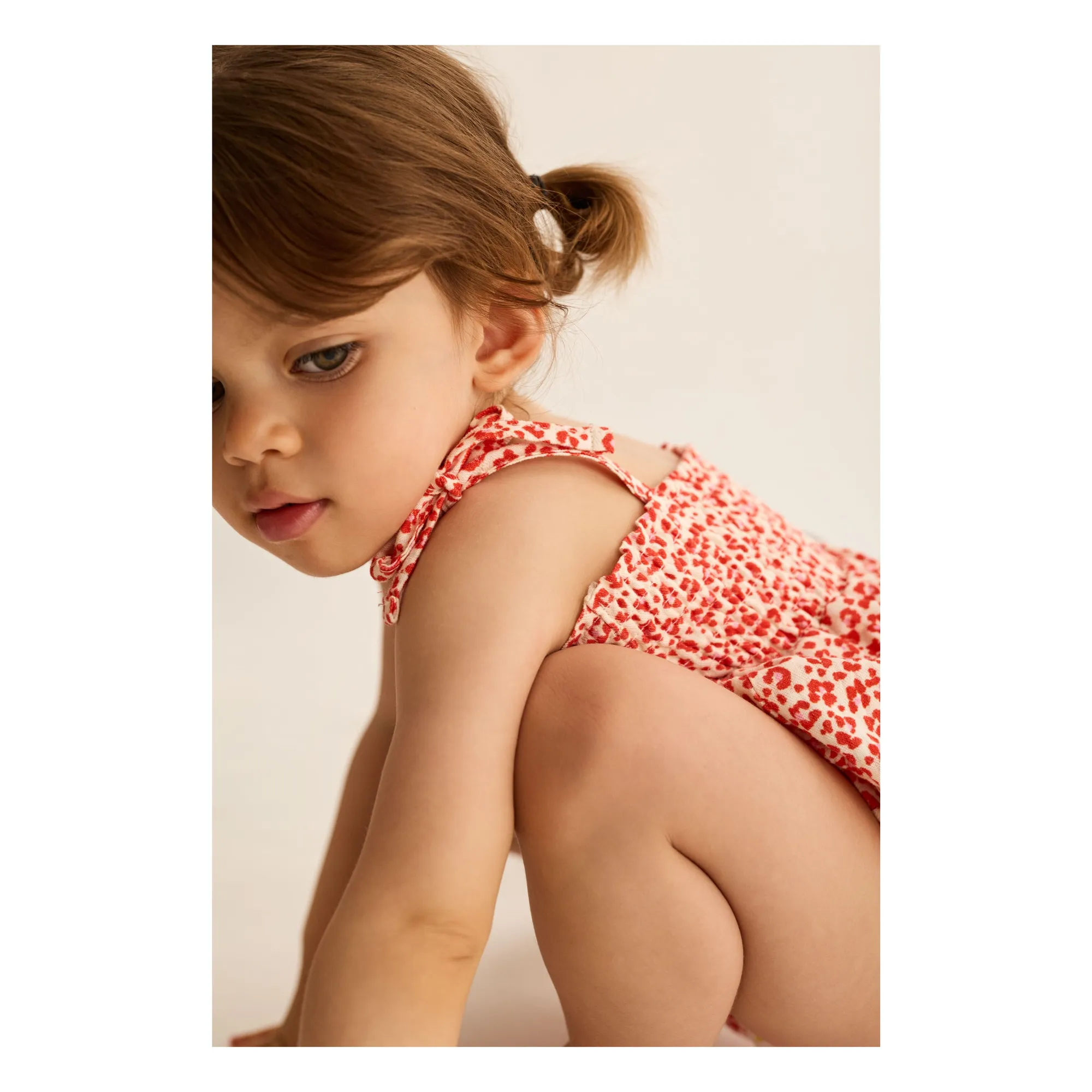 Barboteuse Granny Léopard | Rouge- Image produit n°4