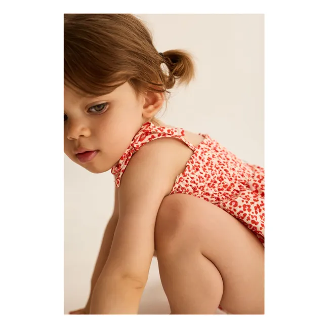 Granny Leopard romper | Red