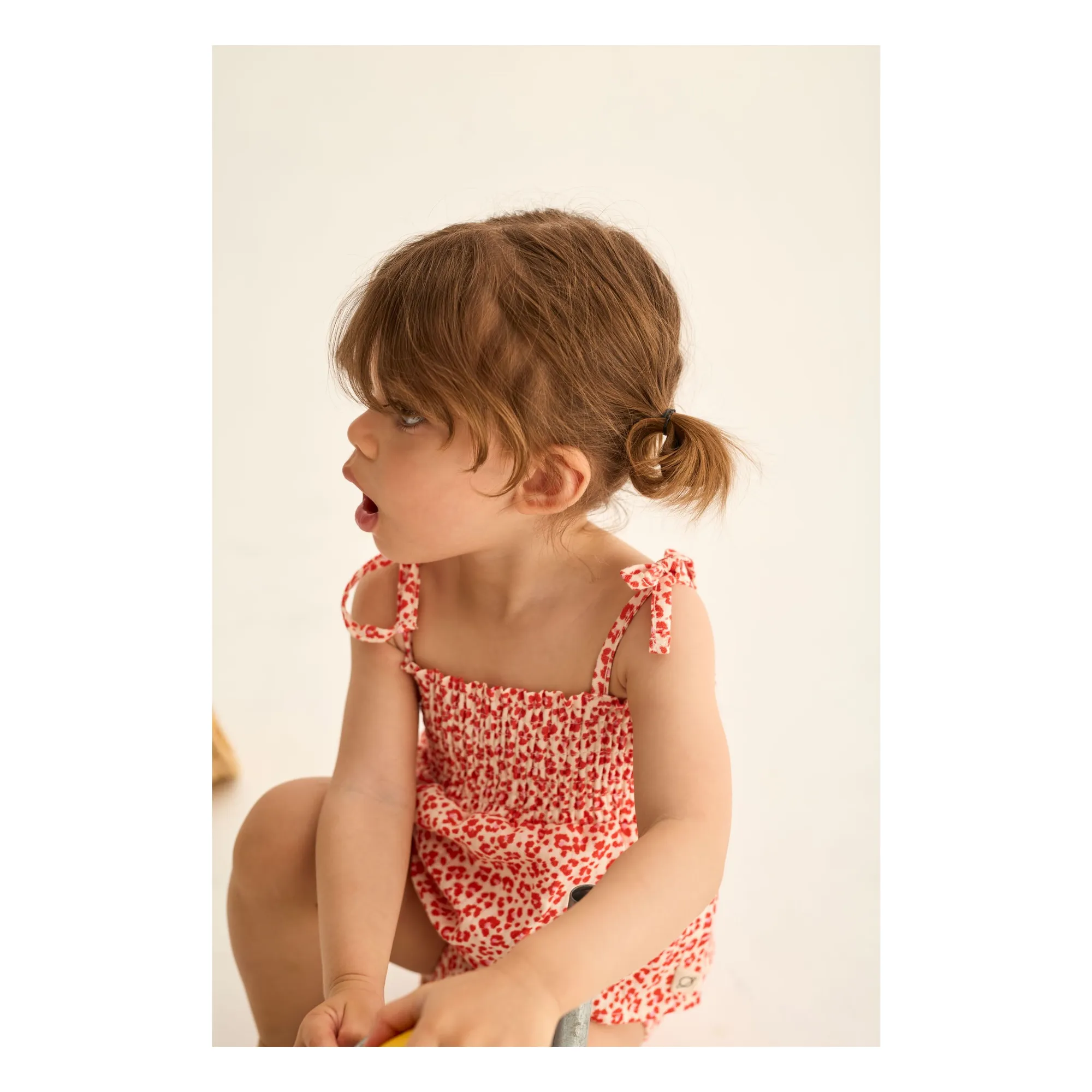 Barboteuse Granny Léopard | Rouge- Image produit n°2