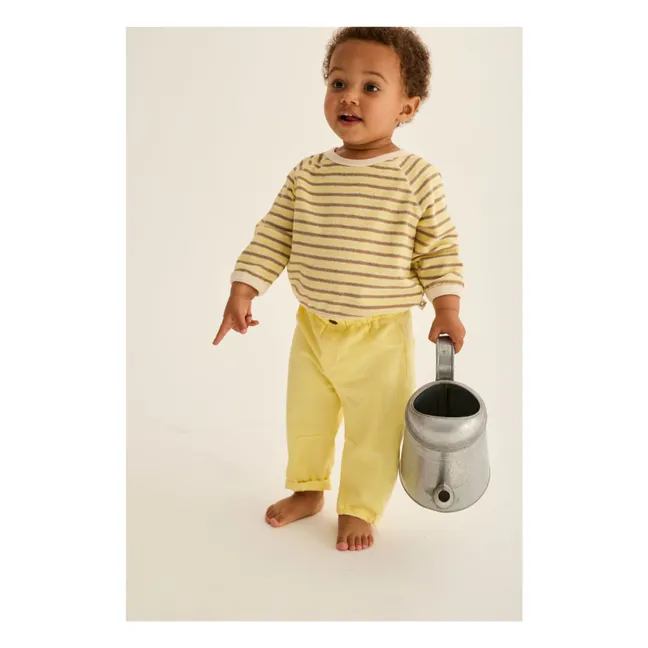 Fenix Striped Terry T-Shirt | Yellow