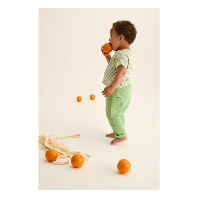 Evan Linen Pants | Meadow Green