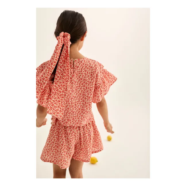 Blouse Dunal Léopard | Rouge