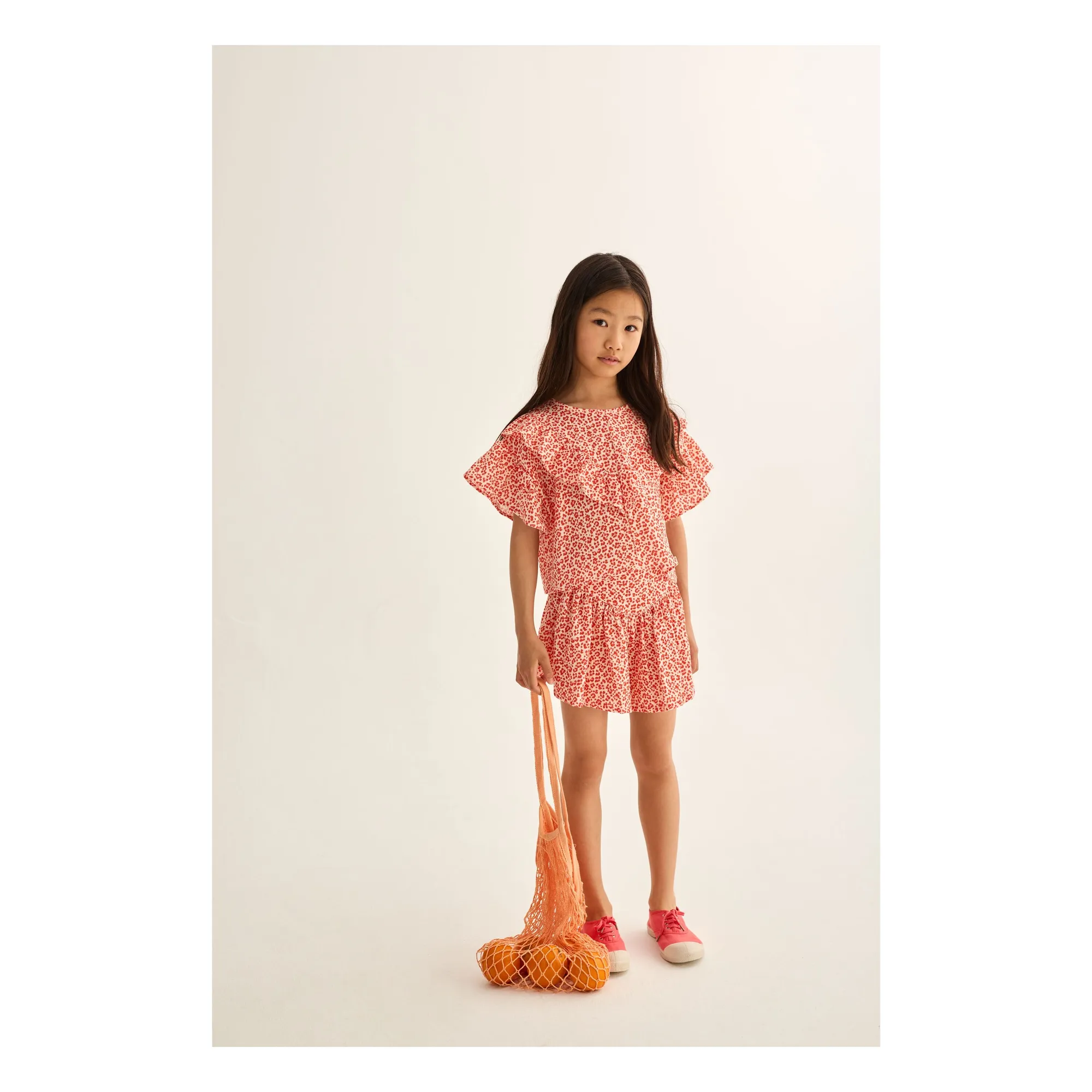 Blouse Dunal Léopard | Rouge- Image produit n°1