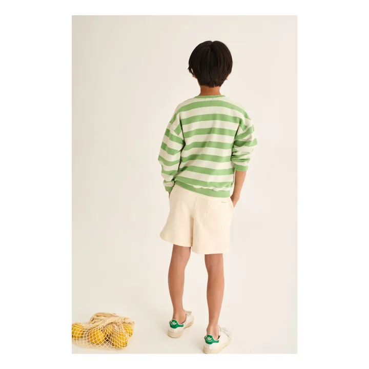 Sweat Dan Rayé Citron | Vert prairie- Image produit n°5