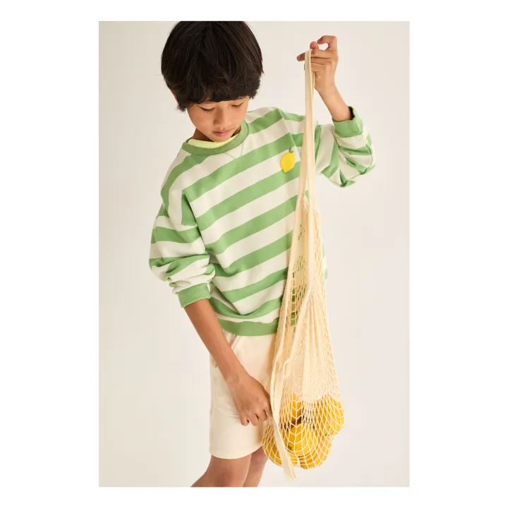 Sweat Dan Rayé Citron | Vert prairie- Image produit n°4