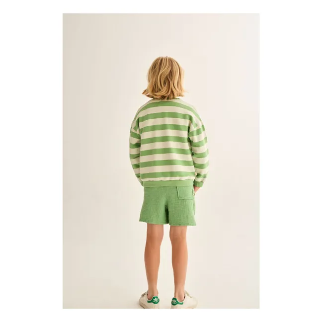 Bermudas de gasa de algodón Cove | Verde Prado