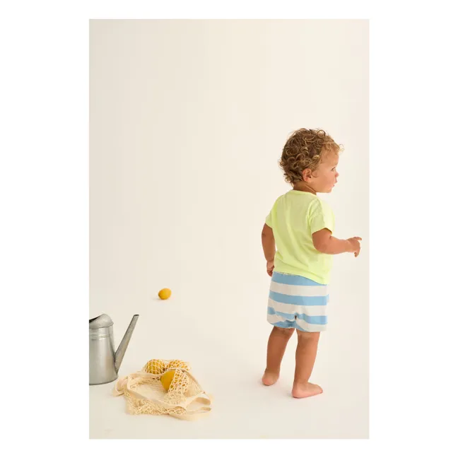 Cali Striped Shorts | Light blue