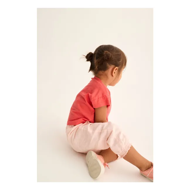 Linen Cami Pants | Powder pink