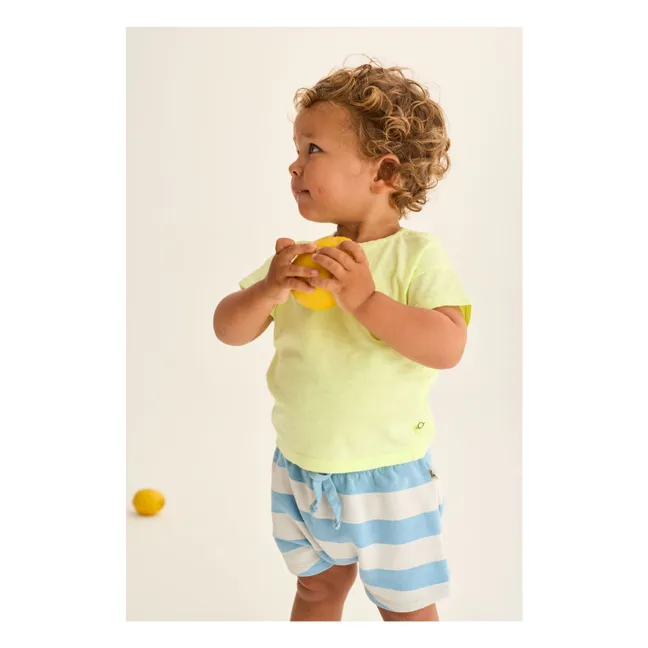 Cali Striped Shorts | Light blue