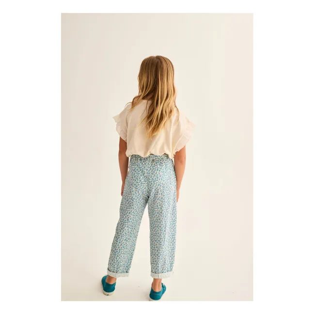 Pantalones de leopardo Bella | Azul Turquesa