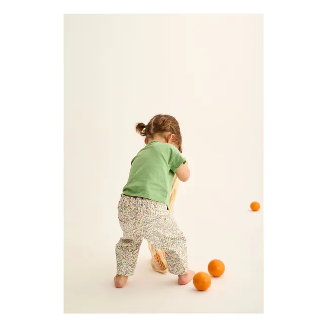 Pantalón Atena Floral | Crudo