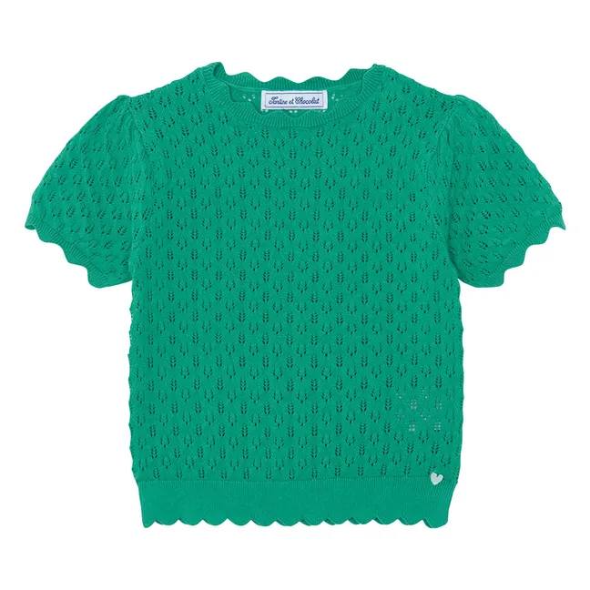 Camiseta de malla Feston | Verde