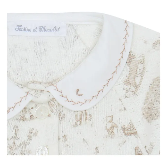 Pijama con cuello Claudine Juguetes | Crudo