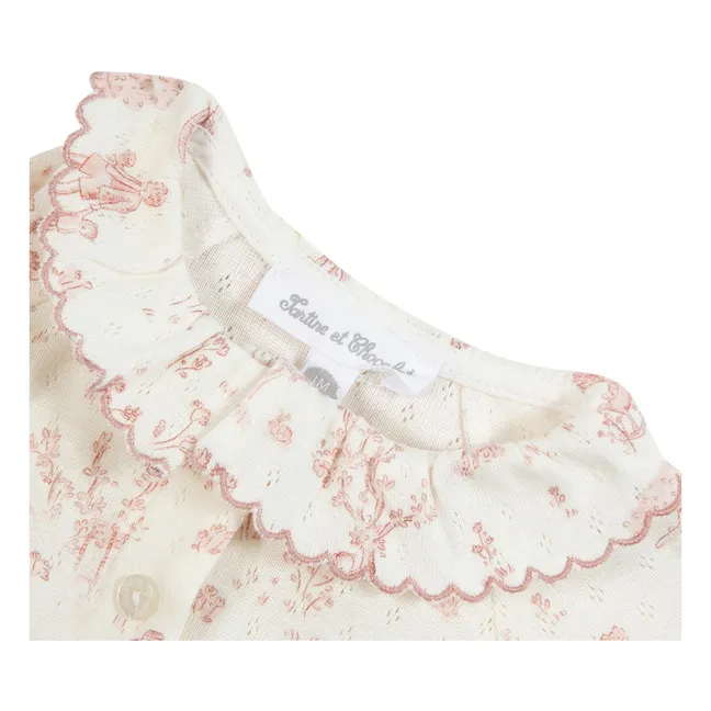 Pyjama Col Claudine Jouets | Vieux Rose