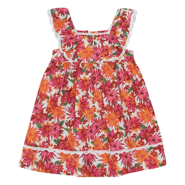 Vestido de flores | Naranja