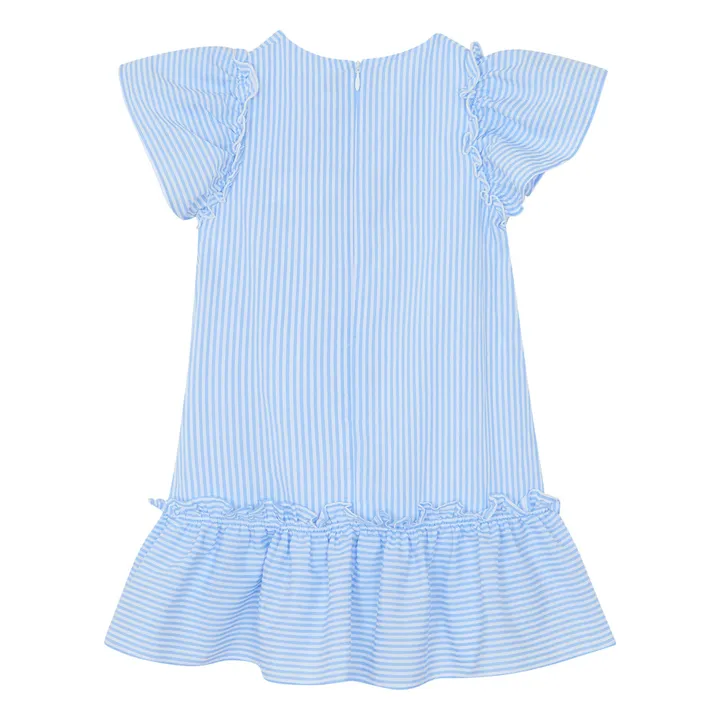 Robe Rayée Volants  | Bleu- Image produit n°4